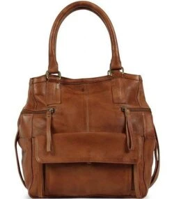 Day & Mood Hannah Small Leather Satchel Bag -Kurt Geiger Shop 05365586 zi cognac