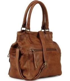 Day & Mood Hannah Small Leather Satchel Bag -Kurt Geiger Shop 05365586 zi cognac 02 ai