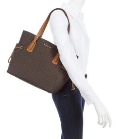 Michael Kors Voyager Signature Logo Colorblock Tote Bag -Kurt Geiger Shop 05380704 zi brown 03 ai