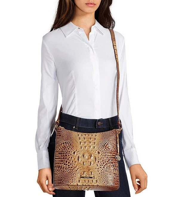 BRAHMIN Melbourne Collection Katie Crocodile-Embossed Crossbody Bag 2 BRAHMIN Melbourne Collection Katie Crocodile-Embossed Crossbody Bag - Afbeelding 2