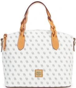 Dooney & Bourke Signature Blakely Collection Celeste Logo Satchel Bag -Kurt Geiger Shop 05557584 zi bone