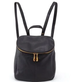 HOBO River Zip Top Medium Leather Backpack -Kurt Geiger Shop 05720646 zi black