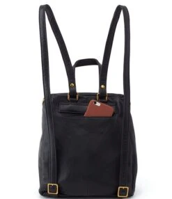 HOBO River Zip Top Medium Leather Backpack -Kurt Geiger Shop 05720646 zi black 03 ai