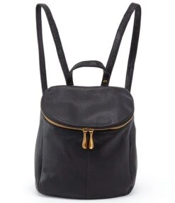 HOBO River Zip Top Medium Leather Backpack -Kurt Geiger Shop 05720646 zi black 05 ai