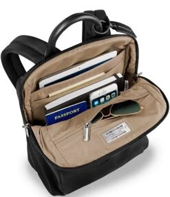 Briggs & Riley Rhapsody Slim Nylon Backpack -Kurt Geiger Shop 05880961 zi black 04 ai